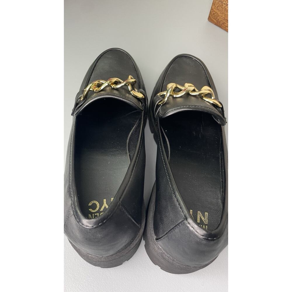 Steve Madden Y2K Chunky Loafers Chainlink Platform Lug Sole Heel Dark Goth Sz 10 - Picture 7 of 12